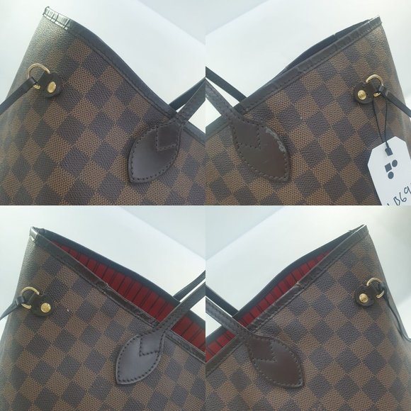 LOUIS VUITTON Neverfull GM Damier Ebene N51106 Genuine Tote Shoulder  bag - Picture 15 of 16